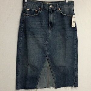 NWT Free People $98 Suzanne Denim Midi Ski…